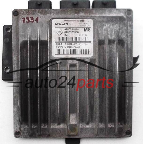 CALCULATEUR MOTEUR RENAULT SCENIC NISSAN MICRA 1.5 DCI DELPHI R0410C132A, 8200334419, 8200376886 M8