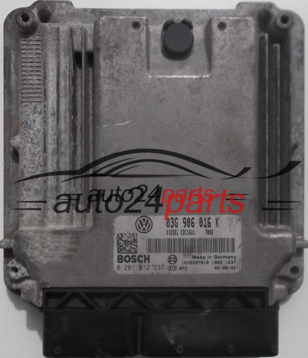 ECU ENGINE CONTROLLER SKODA OCTAVIA 1.9 TDI 03G906016K, BOSCH 0281012237