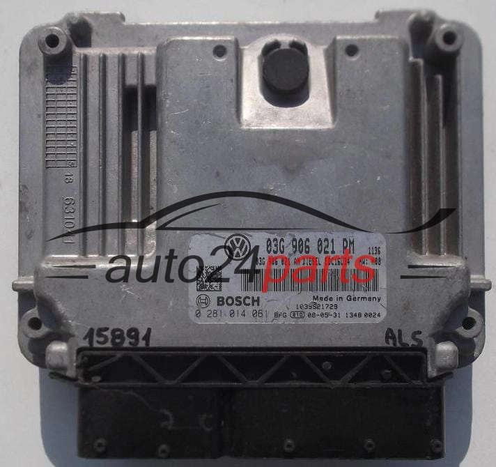 Μονάδα Ελέγχου Κινητήρα VW VOLKSWAGEN GOLF 1.9 TDI 03G906021PM, 03G 906 021 PM, 03G906021AN, 03G 906 021 AN BOSCH 0281014061, 0 281 014 061