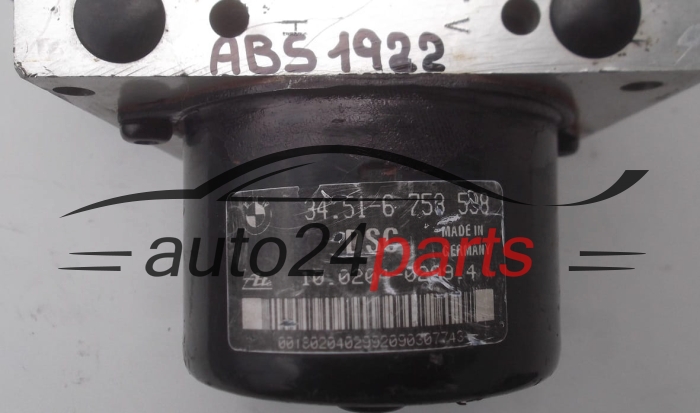 POMPE HYDRAULIQUE ET CALCULATEUR d'ABS BMW Z3 E46 34.51-6 753 598,  ATE 10.0204-0299.4, 10.0947-0806.3