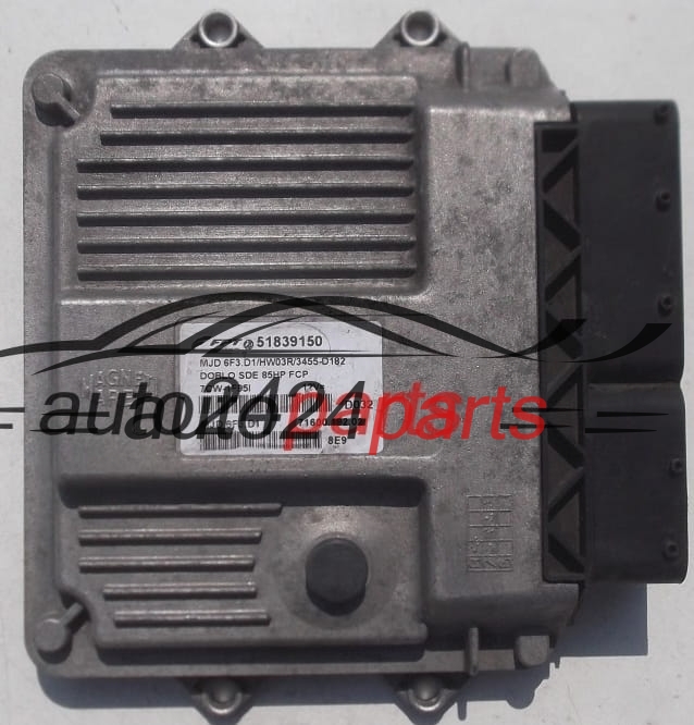 MOTORSTEUERGERÄT ECU STEUERGERÄT FIAT DOBLO 1.3 JTD MAGNETI MARELLI MJD 6F3.D1,  FPT 51839150, 71600.192.02