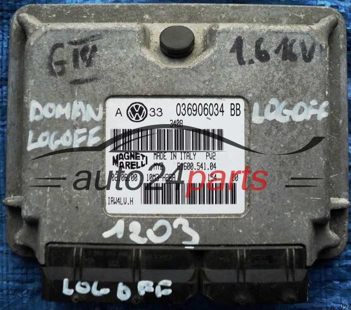 MOTORSTEUERGERÄT ECU STEUERGERÄT VW VOLKSWAGEN GOLF 1.6 16V AUS 036 906 034 BB