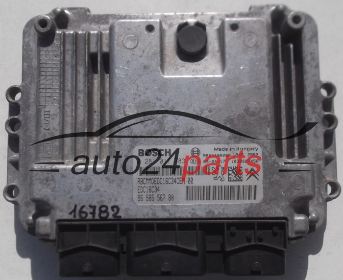 Μονάδα Ελέγχου Κινητήρα PEUGEOT 206 2.0 HDI BOSCH 0 281 011 783, 0281011783, 96 585 567 80, 9658556780, 9654490280, 1039S07456, EDC16C34