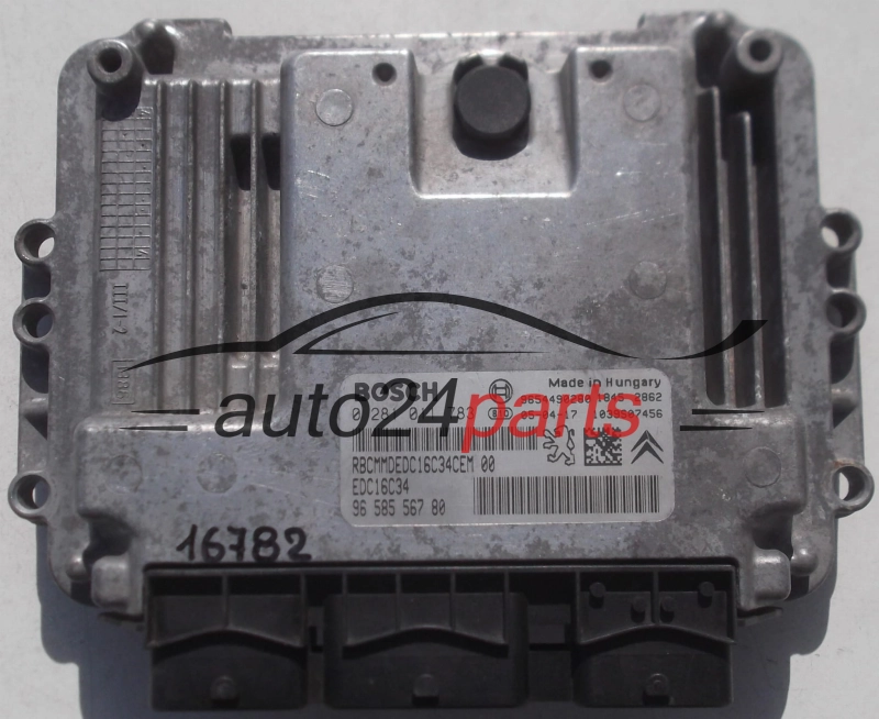 Μονάδα Ελέγχου Κινητήρα PEUGEOT 206 2.0 HDI BOSCH 0 281 011 783, 0281011783, 96 585 567 80, 9658556780, 9654490280, 1039S07456, EDC16C34