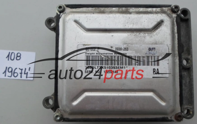 KOMPUTER STEROWNIK SILNIKA OPEL ASTRA VECTRA ZAFIRA 2.2 Z22SE 09391263 DLTT, 12202143, 12 202 143, 6235044, 62 35 044
