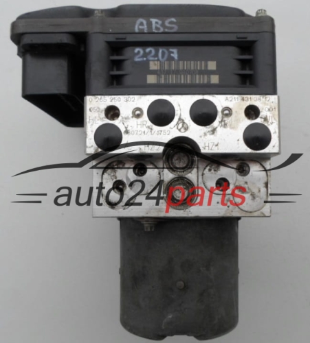 BOMBA HIDRAULICA Y CENTRALITA ABS MERCEDES W211 BOSCH 0 265 250 302,  A 211 431 38 12