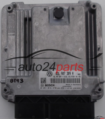 ΜΟΝΑΔΑ ΕΛΕΓΧΟΥ ΚΙΝΗΤΗΡΑ VW VOLKSWAGEN T5 2.0, BOSCH 0 281 016 270, 0281016270, 03L 907 309 H, 03L907309H, EDC17CP20