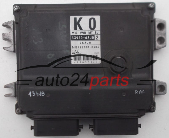 CALCULATEUR MOTEUR SUZUKI SWIFT 1.3, 33920-62J0, 3392062J0, K0, DENSO 