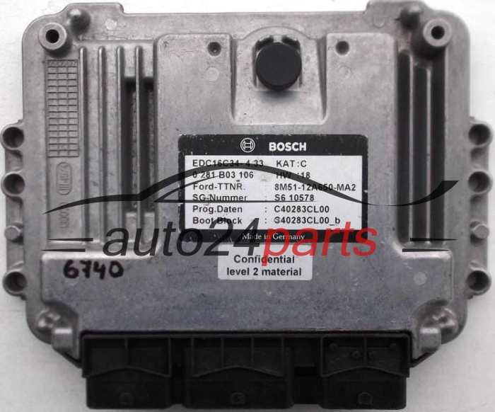 Calculateur Moteur  FORD FOCUS 1.6 TDCI BOSCH 0 281 B03 106, 8M51-12A650-MA2