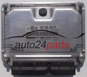 KOMPUTER STEROWNIK SILNIKA VW VOLKSWAGEN GOLF 1.9 TDI ATD 038906019FF, 038 906 019 FF, BOSCH 0 281 010 662, 0281010662, DIESEL EDC15P+ 1449, 28SA5372 - 