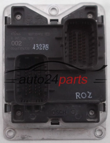 MOTORSTEUERGERÄT ECU STEUERGERAT FIAT BRAVO BOSCH 0 261 204 578, 0261204578, 00467374720