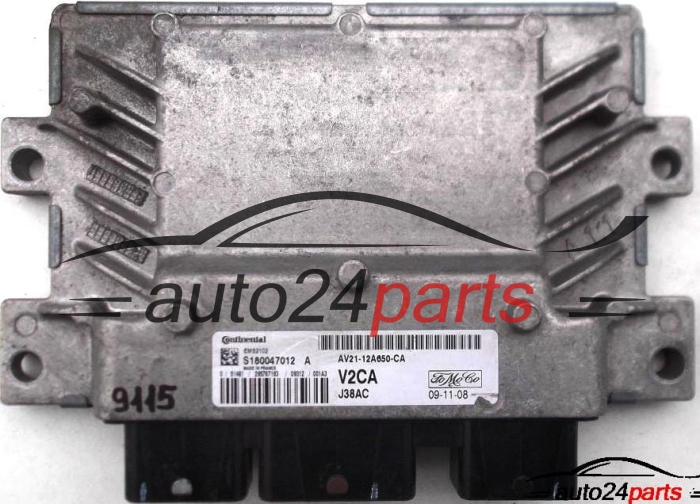 MOTORSTEUERGERÄT ECU STEUERGERAT FORD FIESTA 1.25, S180047012 A, S180047012A, AV21-12A650-CA, AV2112A650CA, V2CA J38AC