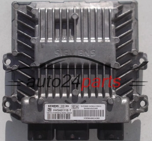 CENTRALINA DO MOTORE CITROEN PEUGEOT 1.4 HDI SIEMENS 5WS40111E-T, 5WS40111ET, SW9654925380, HW9648624280, SID804
