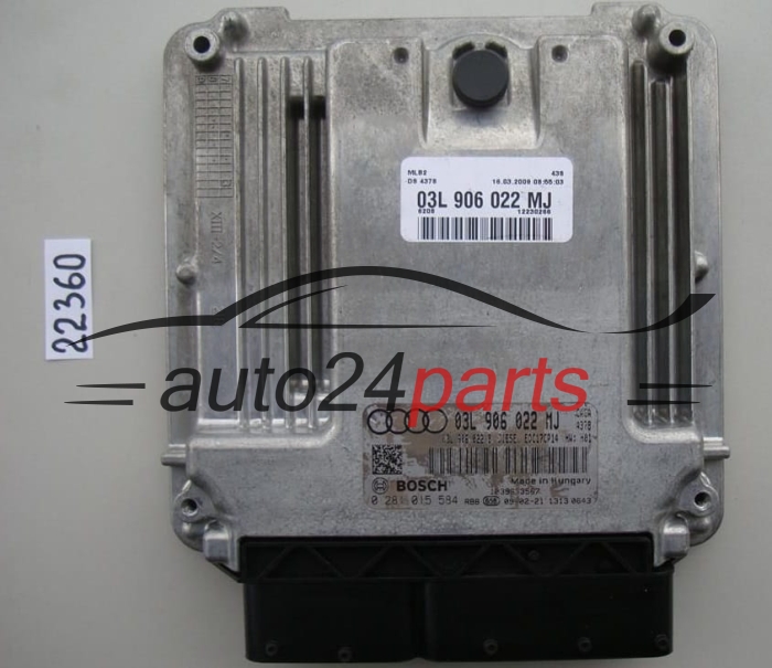 CENTRALINA DO MOTORE AUDI A4 2.0 TDI BOSCH 0 281 015 584, 0281015584, 03L 906 022 MJ, 03L906022MJ, EDC17CP14