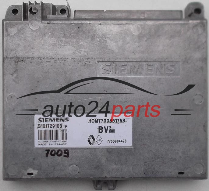 CENTRALINA DO MOTORE RENAULT CLIO 1.2 SIEMENS S101729103 P, S101729103P, HOM7700851758, 7700864476