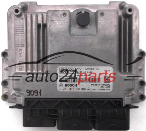 KOMPUTER STEROWNIK SILNIKA FORD FOCUS 1.6 TDI, BOSCH 0 281 017 831, 0281017831, AV21-12A650-GC, AV2112A650GC
