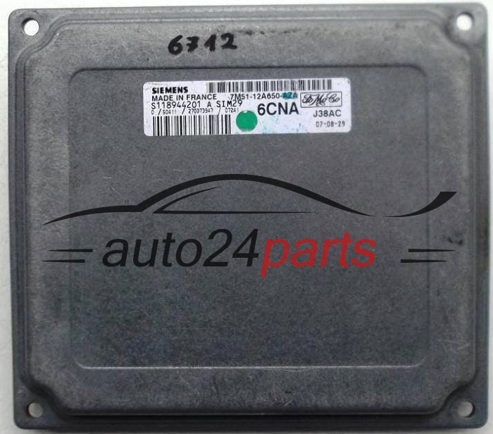 Centralina do motore FORD FOCUS 1.6 SIEMENS S118944201 A, FoMoCo 7M51-12A650-AZA