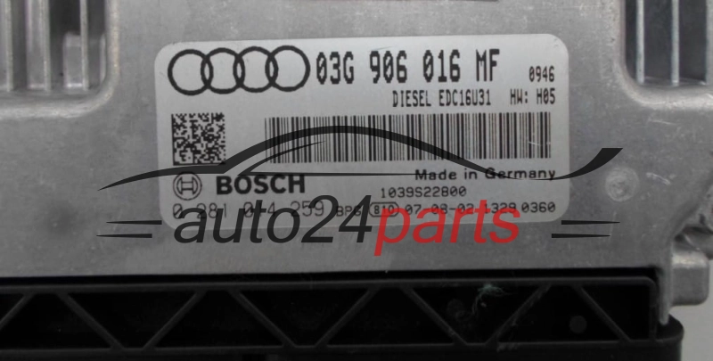 ECU CENTRALITA DE MOTOR  AUDI A6 2.0 TDI BOSCH 0 281 014 259, 03G 906 016 MF