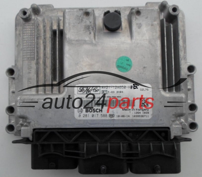 Μονάδα Ελέγχου Κινητήρα  FORD FIESTA 1.6 TDCI BOSCH 0 281 017 588,  FoMoCo AV21-12A650-HE