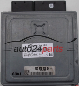 CENTRALINA MOTORE VW VOLKSWAGEN TOURAN 2.0 TDI, SIEMENS 5WP45565 AC, 5WP45565AC, 03G 906 018 EH, 03G906018EH, SIMOS PPD1.2