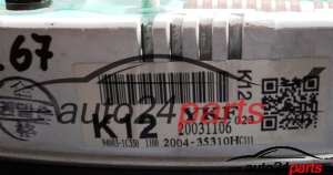Quadro Strumenti Cruscotto Contachilometri HYUNDAI GETZ 1.5 CRDI K12 20031106 940031C550, 94003-1C550, 200435310H, 2004-35310H