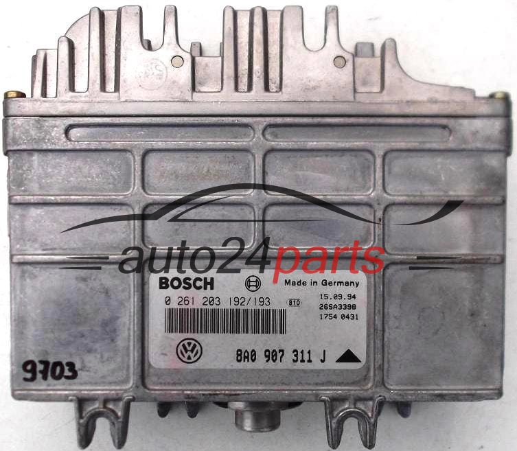 KOMPUTER STEROWNIK SILNIKA SEAT TOLEDO CORDOBA, 1.6, BOSCH 0261203192/193, 8A0907311J