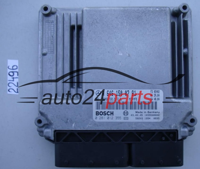 MOTORSTEUERGERÄT ECU STEUERGERAT MERCEDES VITO 2.2 CDI BOSCH 0 281 012 355, 0281012355, A 646 150 07 91, A6461500791, CR3.31