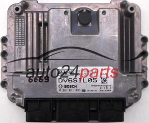 ECU CENTRALITA DE MOTOR FORD FOCUS C MAX FIESTA FUSION 1.6 TDCI BOSCH 0 281 011 995, 0281011995, FoMoCo 5U71-12A650-AB, 5U7112A650AB, DV6SIL05