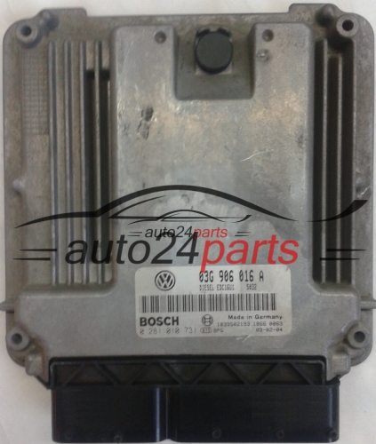 CENTRALINA MOTORE VW VOLKSWAGEN TOURAN 1.9 TDI 03G906016A, BOSCH 0281010731