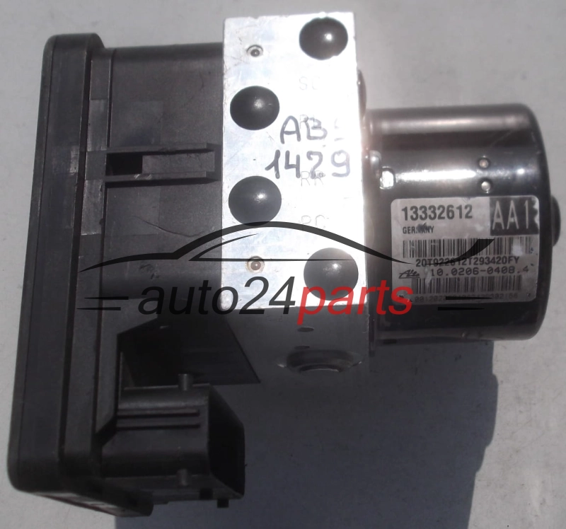 BOMBA HIDRAULICA Y CENTRALITA ABS OPEL ASTRA J GM 13332612 AA1, ATE 10.0206-0408.4, 10020604084, 10.0960-4509.3, 10096045093, 28.5600-4003.3, 28560040033