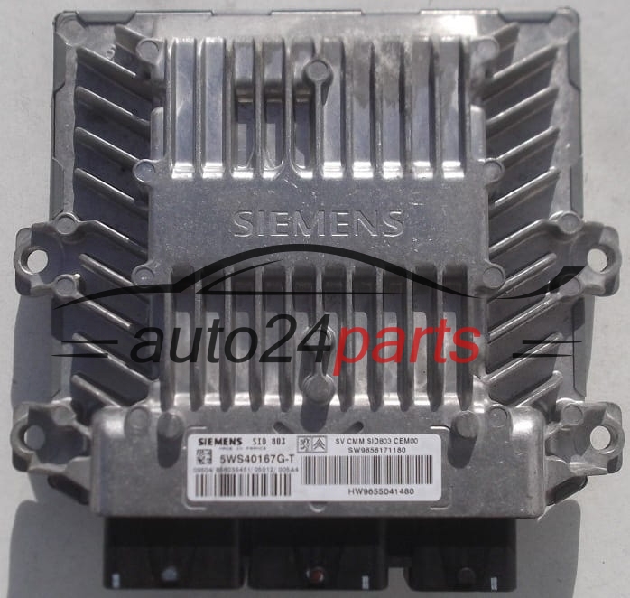 CENTRALINA DO MOTORE PEUGEOT 407 2.0 HDI SIEMENS 5WS40167G-T, 5WS40167GT, SW9656171180, HW9655041480, SID803