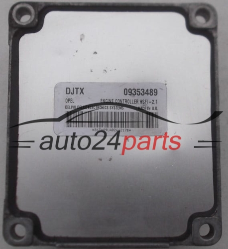 ECU CENTRALITA DE MOTOR OPEL ASTRA CORSA VECTRA ZAFIRA DELPHI DELCO 09353489 DJTX,  HSFI-2.1