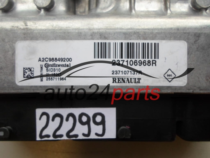 KOMPUTER STEROWNIK SILNIKA RENAULT 1.5 DCI 237106968R, A2C98849200, SID310