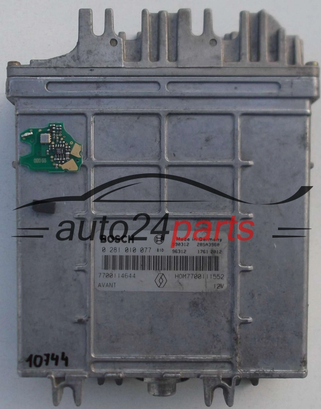 MOTORSTEUERGERÄT ECU STEUERGERÄT  RENAULT SCENIC 1.9 DTI BOSCH 0 281 010 077, 7700114644