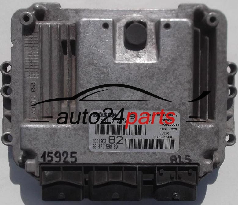 MOTORSTEUERGERÄT ECU STEUERGERAT PEUGEOT 206 1.4 HDI BOSCH 0 281 010 707,  96 471 580 80, 9647785580, EDC16C3 82, 1039S00914