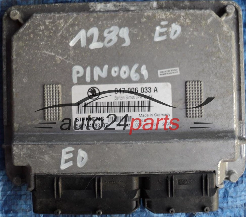 KOMPUTER STEROWNIK SILNIKA SKODA FABIA 1.4 MPI AME 047906033A, SIEMENS 5WP44193 07