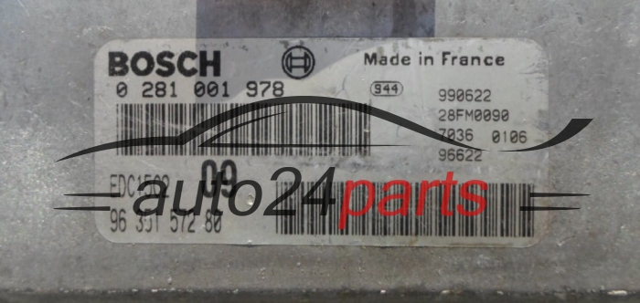 Μονάδα Ελέγχου Κινητήρα PEUGEOT 2.0 HDI BOSCH 0 281 001 978