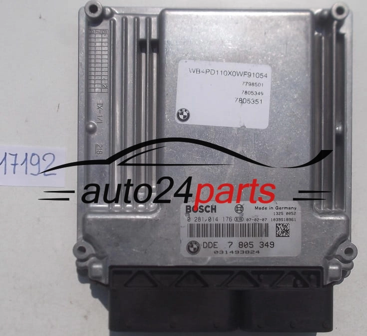 ECU CENTRALITA DE MOTOR BMW X3 E83 2.0 D BOSCH 0 281 014 176, 0281014176, DDE 7 805 349, DDE7805349, 7805349