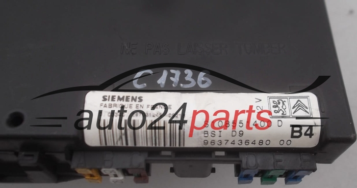 CENTRALKA MODUL KOMFORTU BSI CITROEN PEUGEOT S108551400 D, S108551400D, 9637436480 00