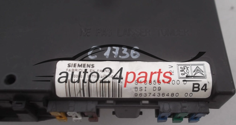 CENTRALKA MODUL KOMFORTU BSI CITROEN PEUGEOT S108551400 D, S108551400D, 9637436480 00