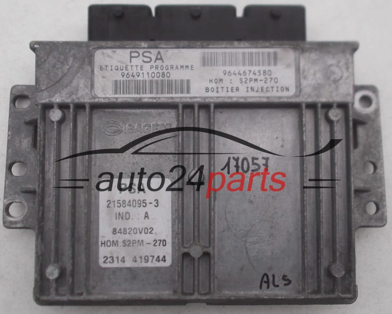 MOTORSTEUERGERÄT ECU STEUERGERAT CITROEN XSARA PICASSO 1.8 SAGEM 21584095-3,  9649110080, 9644674580