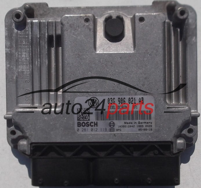 Μονάδα Ελέγχου Κινητήρα VOLKSWAGEN PASSAT 2.0 TDI BOSCH 0 281 012 119, 0281012119, 03G 906 021 AB, 03G906021AB, EDC16U34 