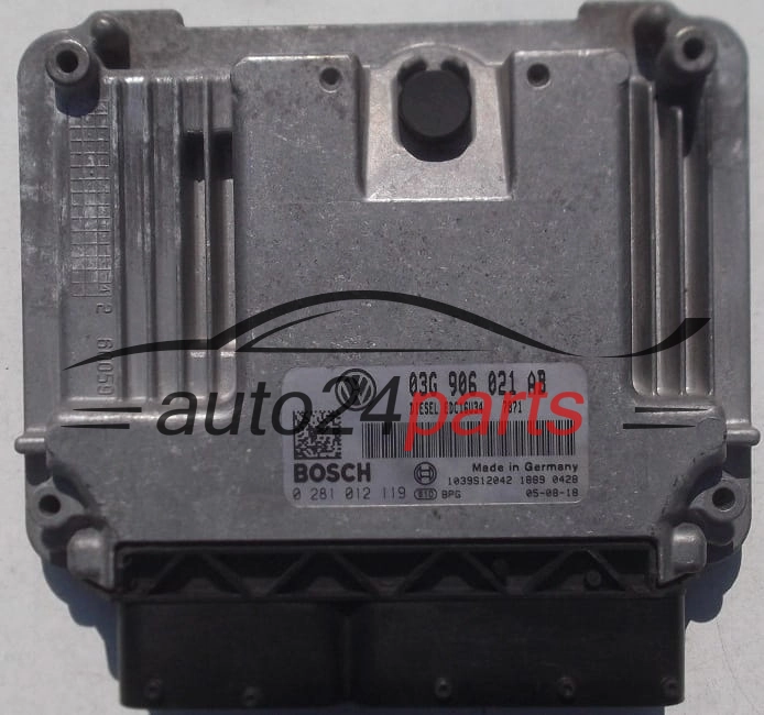 Μονάδα Ελέγχου Κινητήρα VOLKSWAGEN PASSAT 2.0 TDI BOSCH 0 281 012 119, 0281012119, 03G 906 021 AB, 03G906021AB, EDC16U34 
