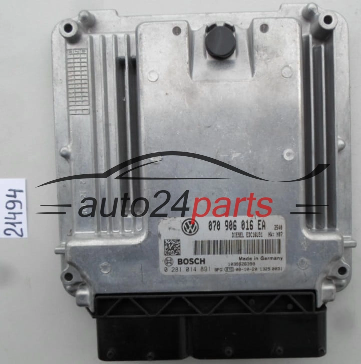 MOTORSTEUERGERÄT ECU STEUERGERAT VW VOLKSWAGEN T5 BOSCH 0 281 014 891, 0281014891, 070 906 016 EA, 070906016EA