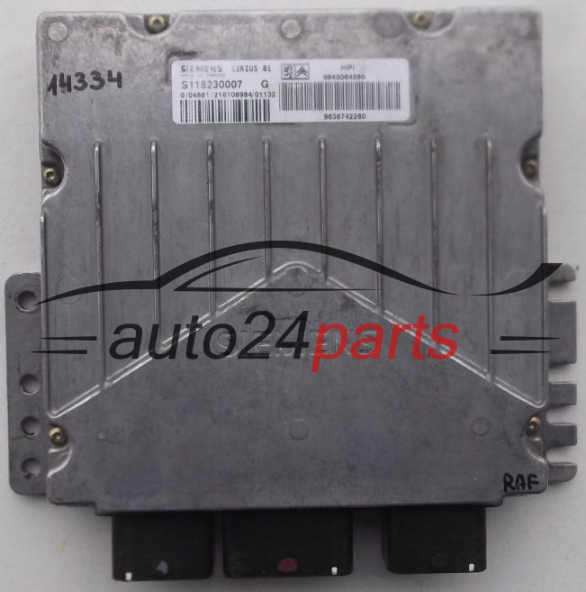 CENTRALITA DE MOTOR CITROEN C5 SIEMENS S118230007 G