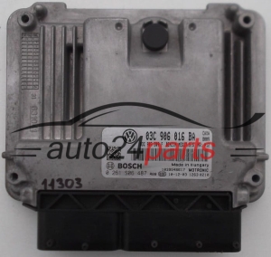 MOTORSTEUERGERÄT ECU STEUERGERAT VW VOLKSWAGEN PASSAT BOSCH 0 261 S06 487, 0261S06487, 03C 906 016 BA, 03C906016BA 