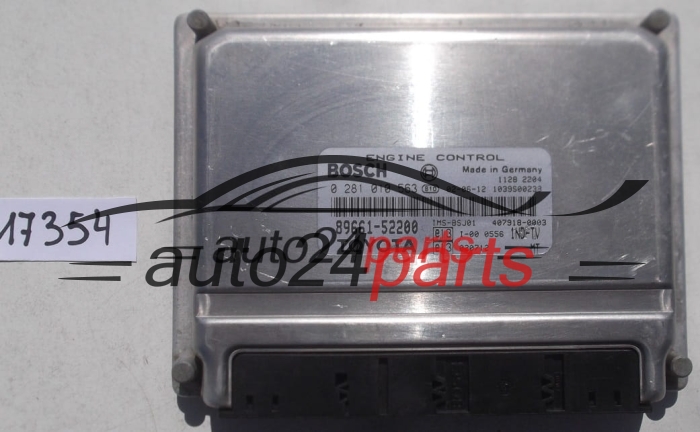 Μονάδα Ελέγχου Κινητήρα TOYOTA YARIS 1.4 D-4D 1ND-TV BOSCH 0 281 010 563, 0281010563, 89661-52200, 8966152200, 407918-0003, 4079180003 