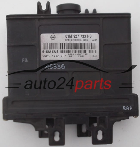 STEROWNIK SKRZYNI AUTOMATYCZNEJ VOLKSWAGEN POLO SIEMENS 5WK3 3432 K02, 5WK33432, 01M 927 733 HB, 01M927733HB