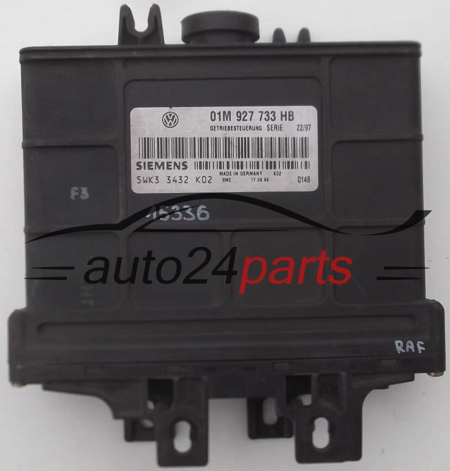 STEROWNIK SKRZYNI AUTOMATYCZNEJ VOLKSWAGEN POLO SIEMENS 5WK3 3432 K02, 5WK33432, 01M 927 733 HB, 01M927733HB