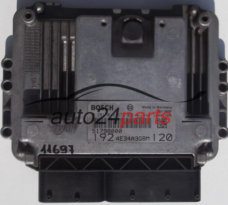 Centralina do motor Alfa Romeo / Fiat 1.9 JTD 0281013672 51798000